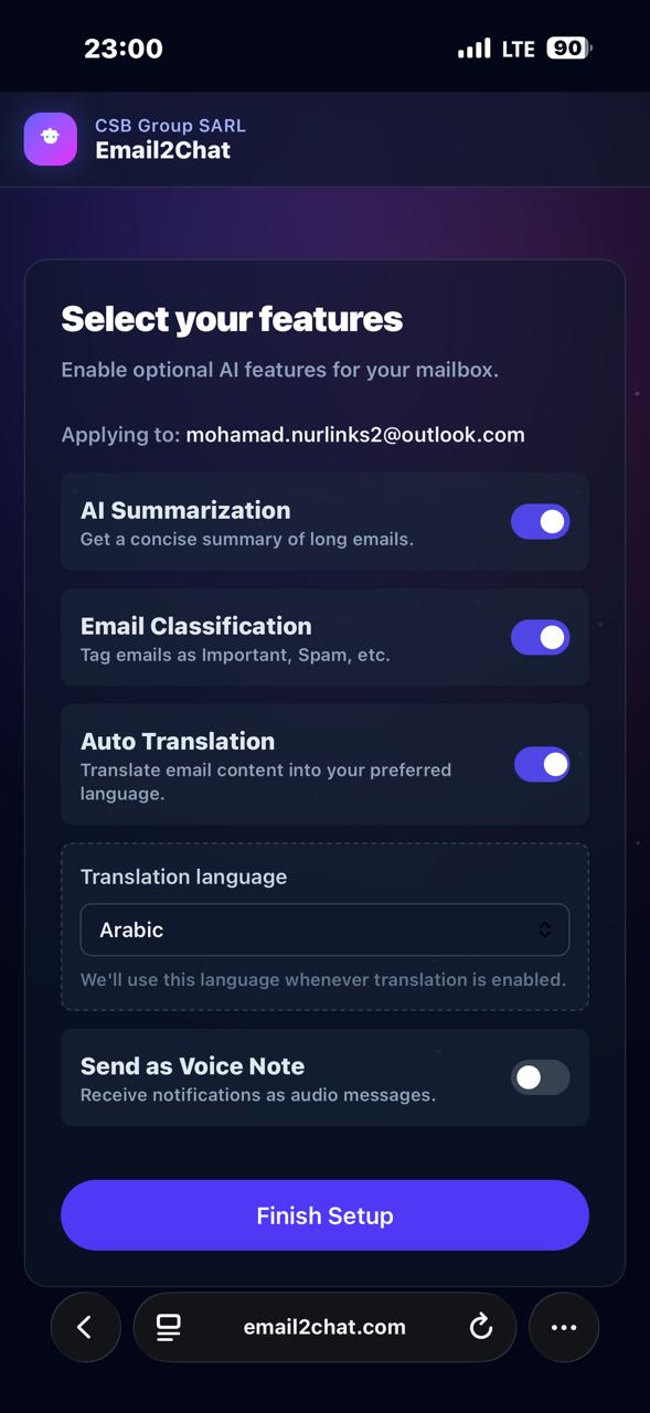 Enable AI features - summarization, classification, translation